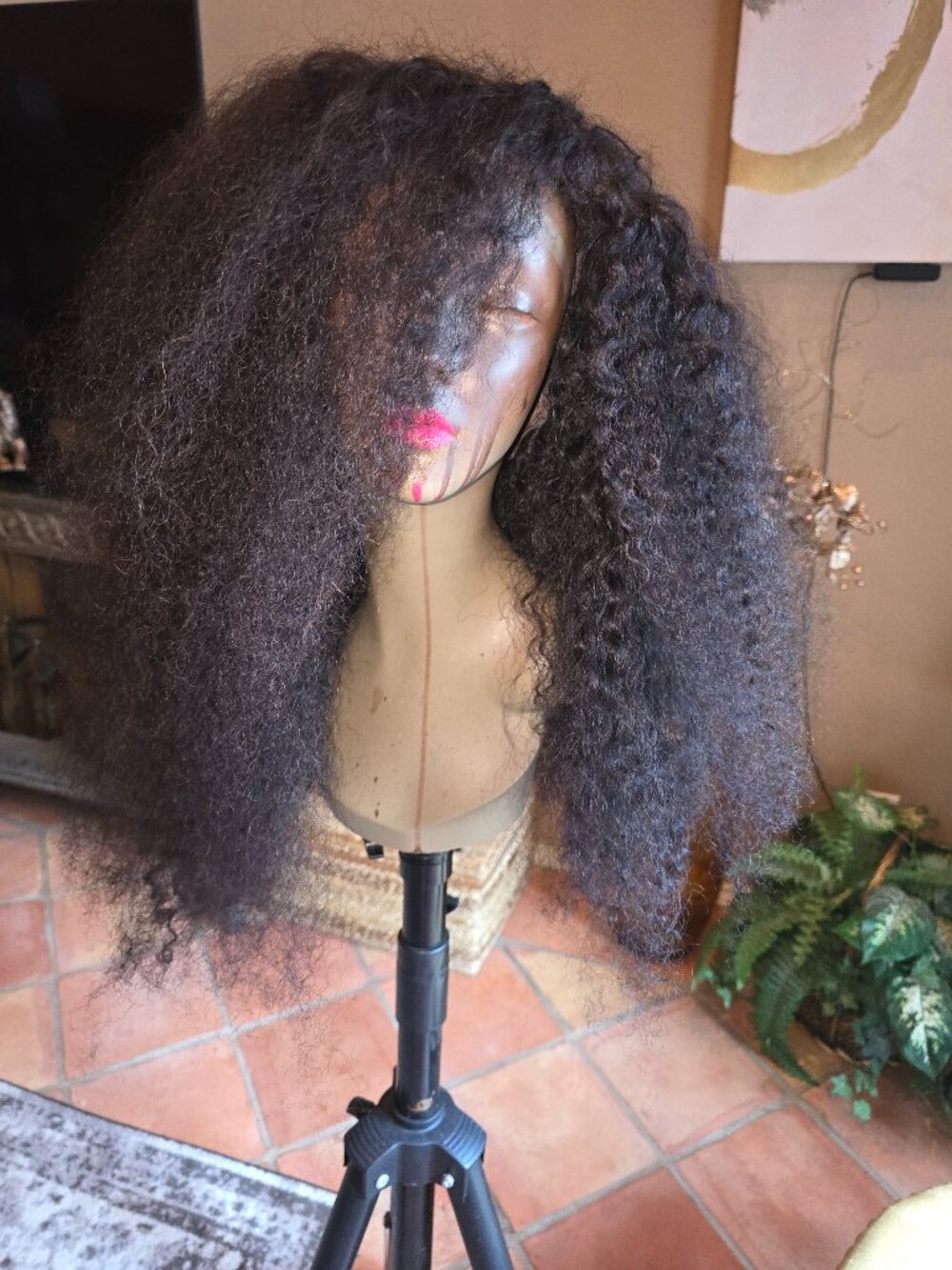 Long Curly Dark Brown Wig